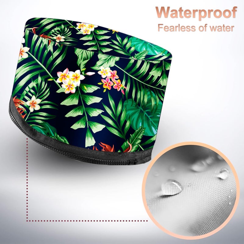 ingeware Heat Cap for Deep Conditioning, Thermal Cap for Hair Steamer Cap for Natural Hair Portable Electric Heat Hair Spa Cap for Home Use Pattern (Floral Print) - Image 5